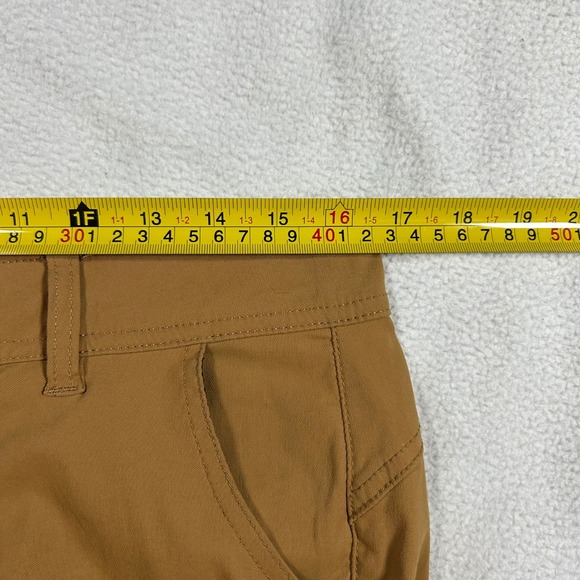 Prana Halle Hiking Pants Womens 8 Regular Brown Ochre Stretch Zion Roll Up Leg - Picture 8 of 9